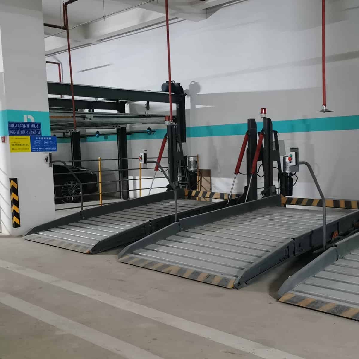 双柱停车位过验收俯仰简易式停车设备租赁经营